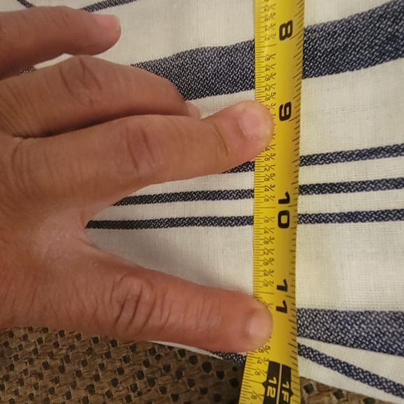 PARADISE USA draw string elastic waist striped Boho  pants. - Picture 8 of 12